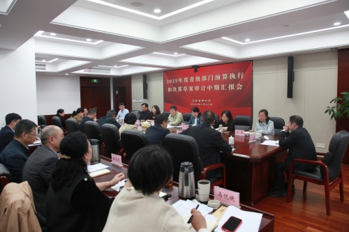 省审计厅召开省级部门预算执行和决算草案审计中期汇报会